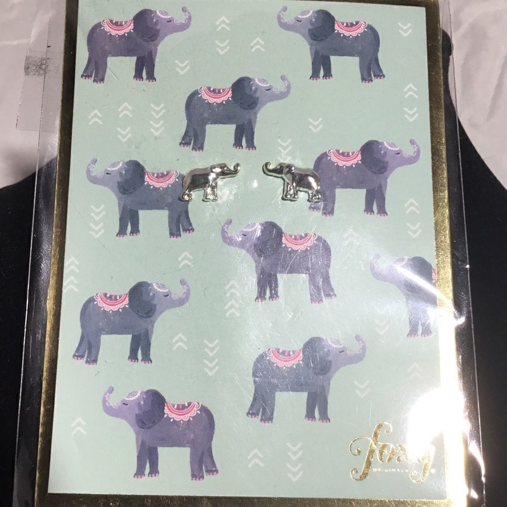 Foxy Originals Elephant Earring in Silver (E2)